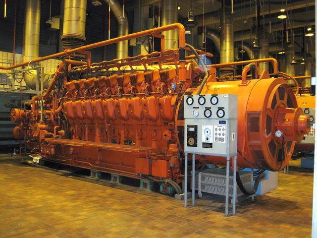 Industrial power generation engine hall